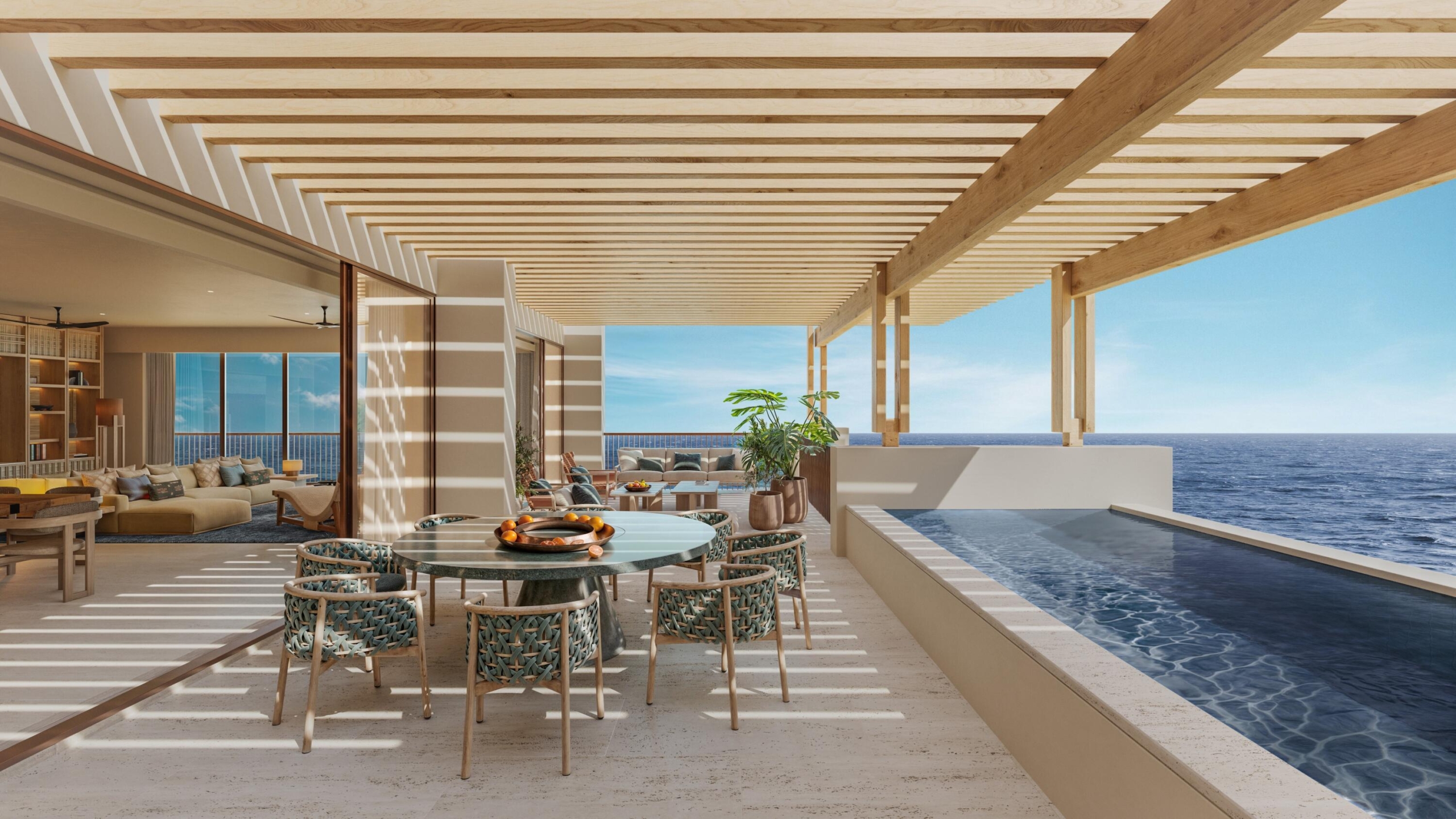 Las Ventanas Las Ventanas Ultra-Luxury Penthouse with unmatched elegance at Las Ventanas. Experience the epitome of luxury living in this stunning 3 bdr, 3 & 2 1/2 baths, atop the prestigious Las Ventanas resort. Boasting an expansive 3,600 sq. ft. of A/C space with an additional 4,000 sq. ft. rooftop deck, this residence redefines grandeur. Breathtaking for sale